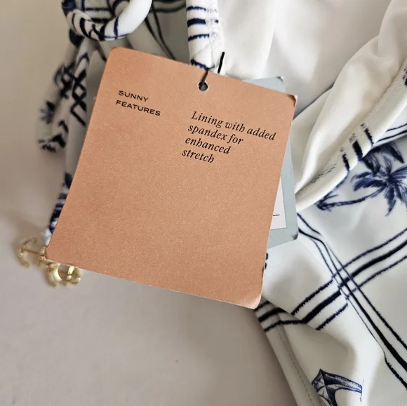 Nwt Shade And Shore Medium Nautical Beach Bathing Suit - Picture 6 of 8